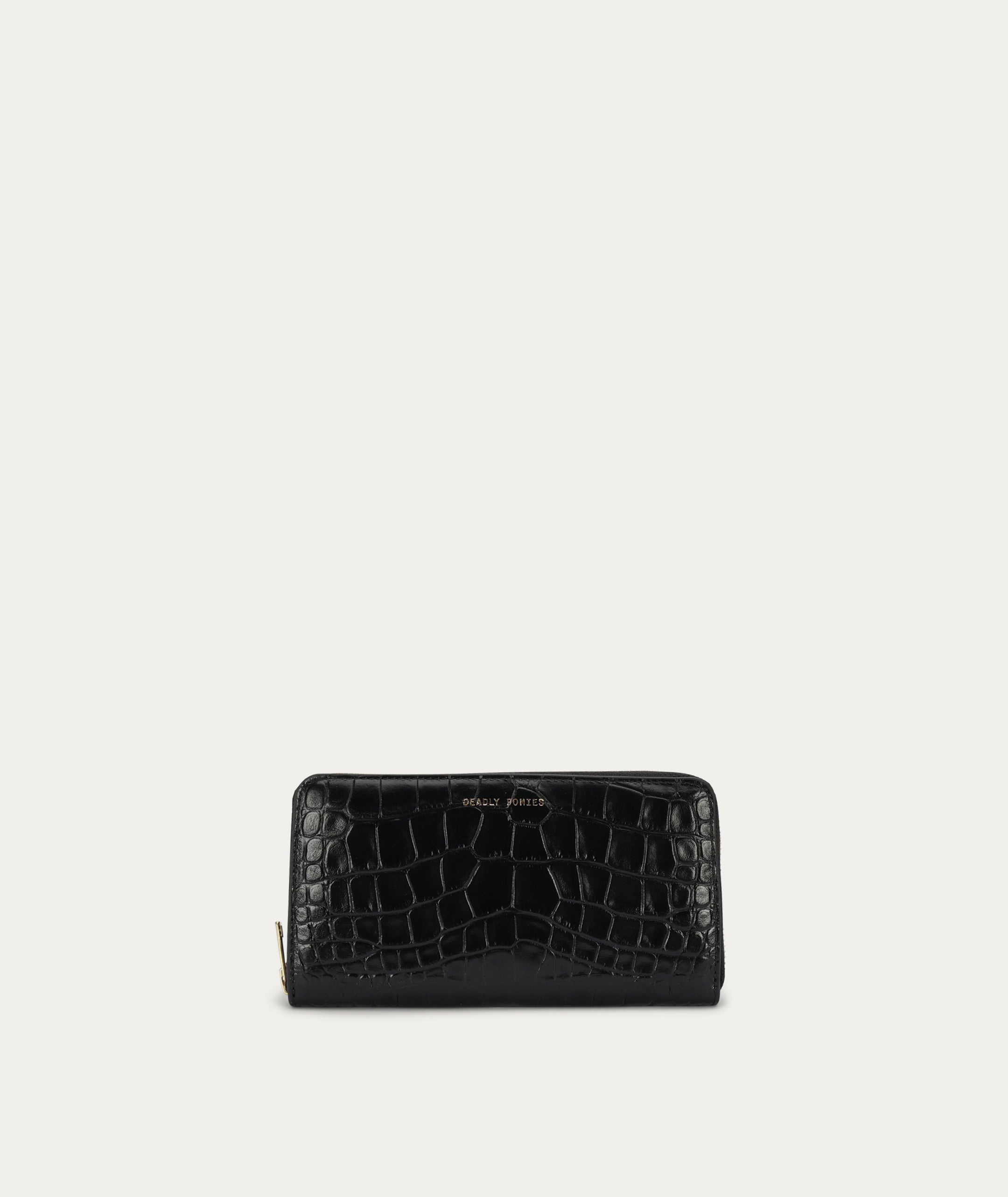 Maxi Wallet - Black Croc