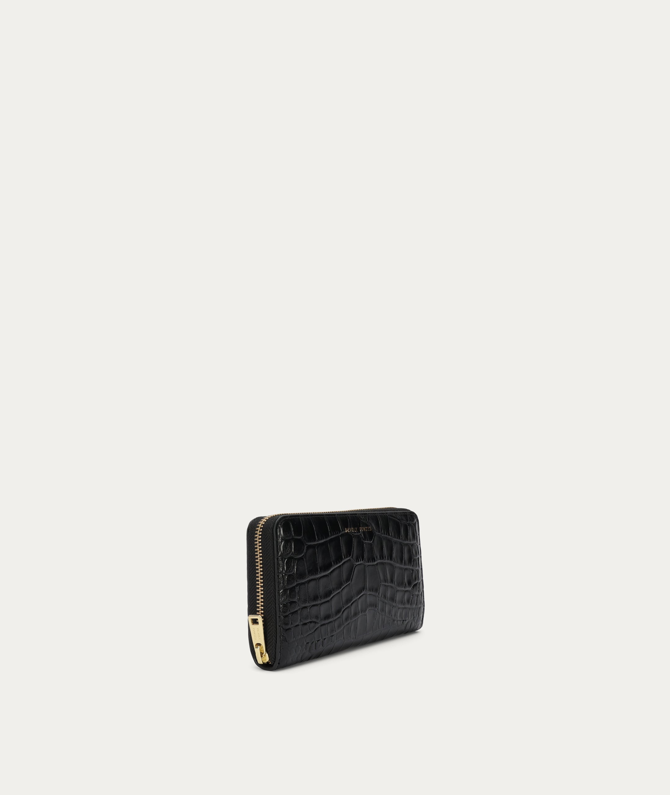 Maxi Wallet - Black Croc