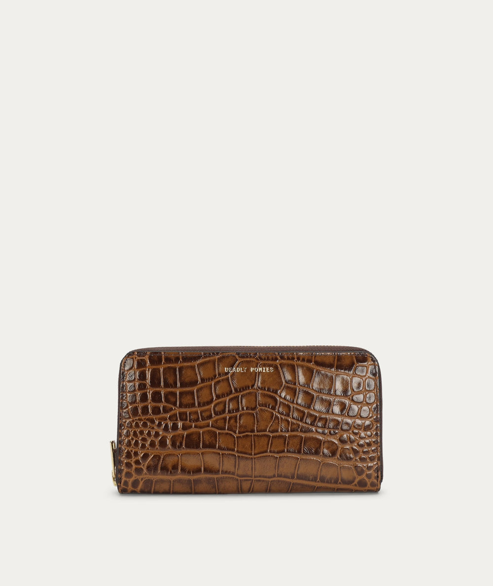 Maxi Wallet - Toffee Croc