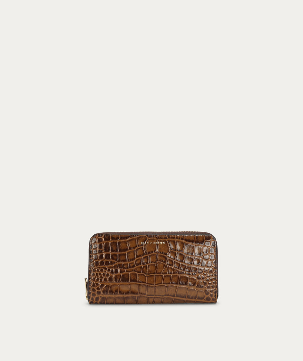 Maxi Wallet - Toffee Croc