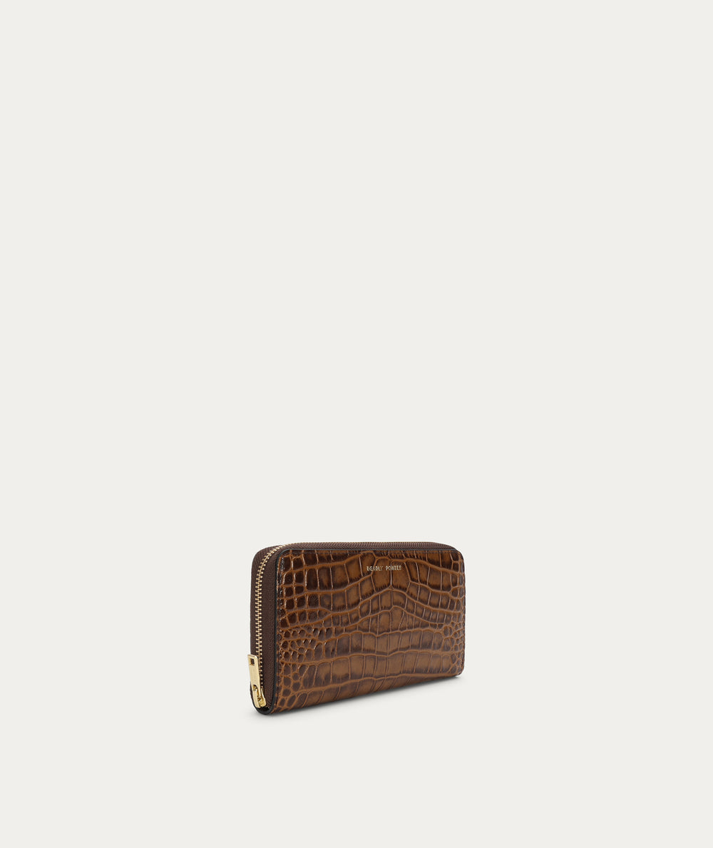 Maxi Wallet - Toffee Croc