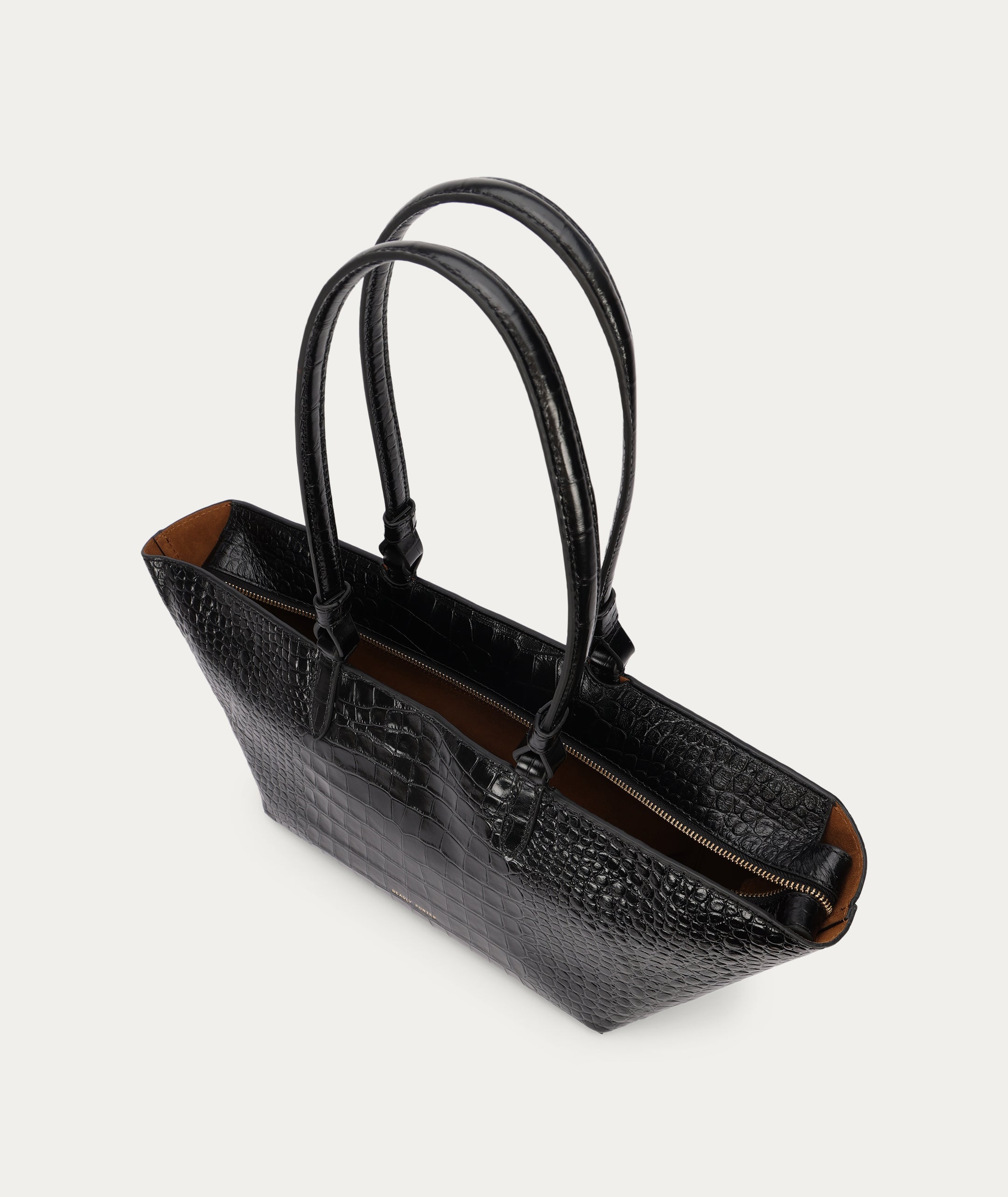 Medium Bandit Tote - Black Croc