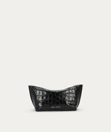 Medium Poucher - Black Croc