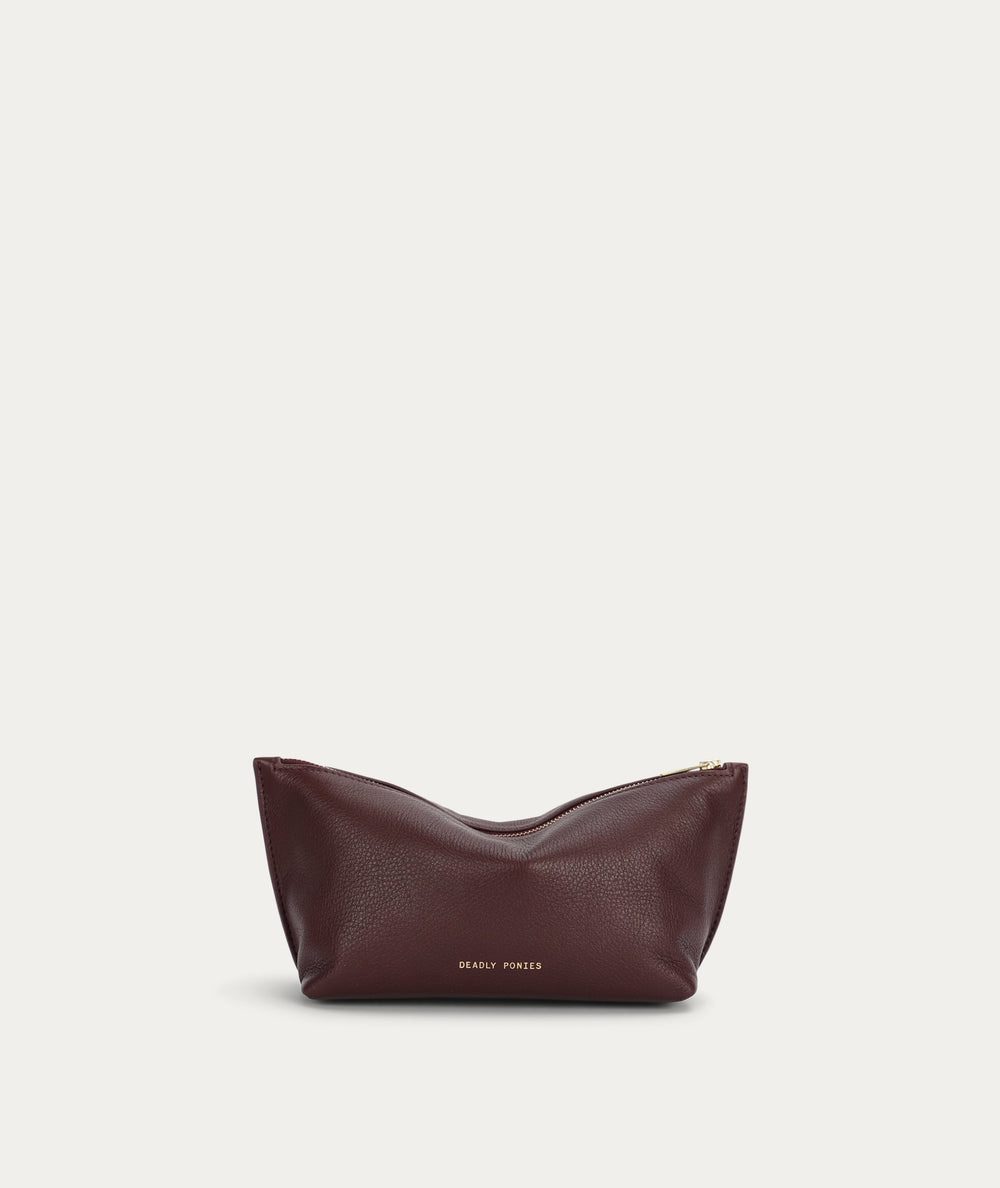 Medium Poucher - Dark Cherry