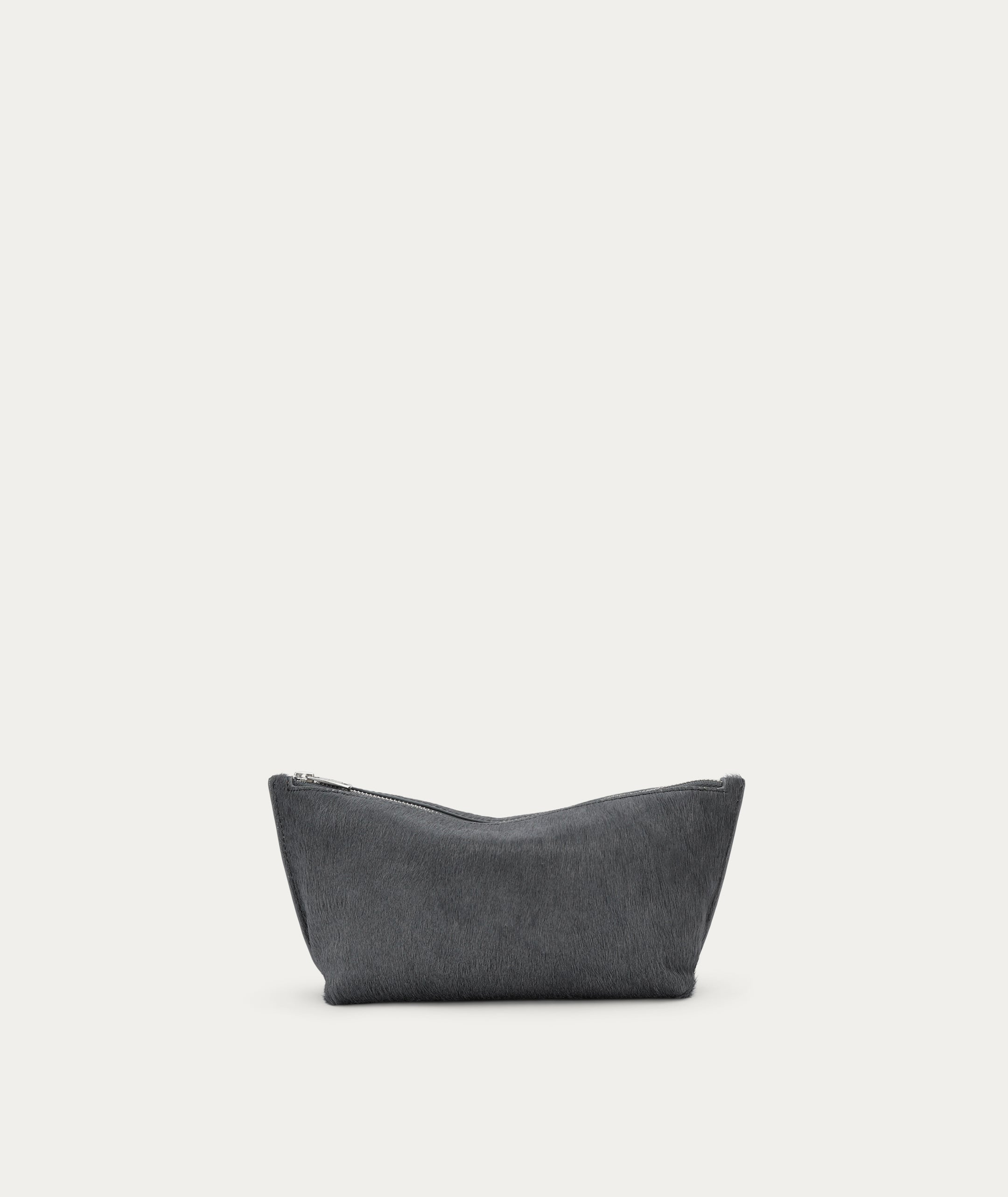 Medium Poucher - Petrol Calf Hair