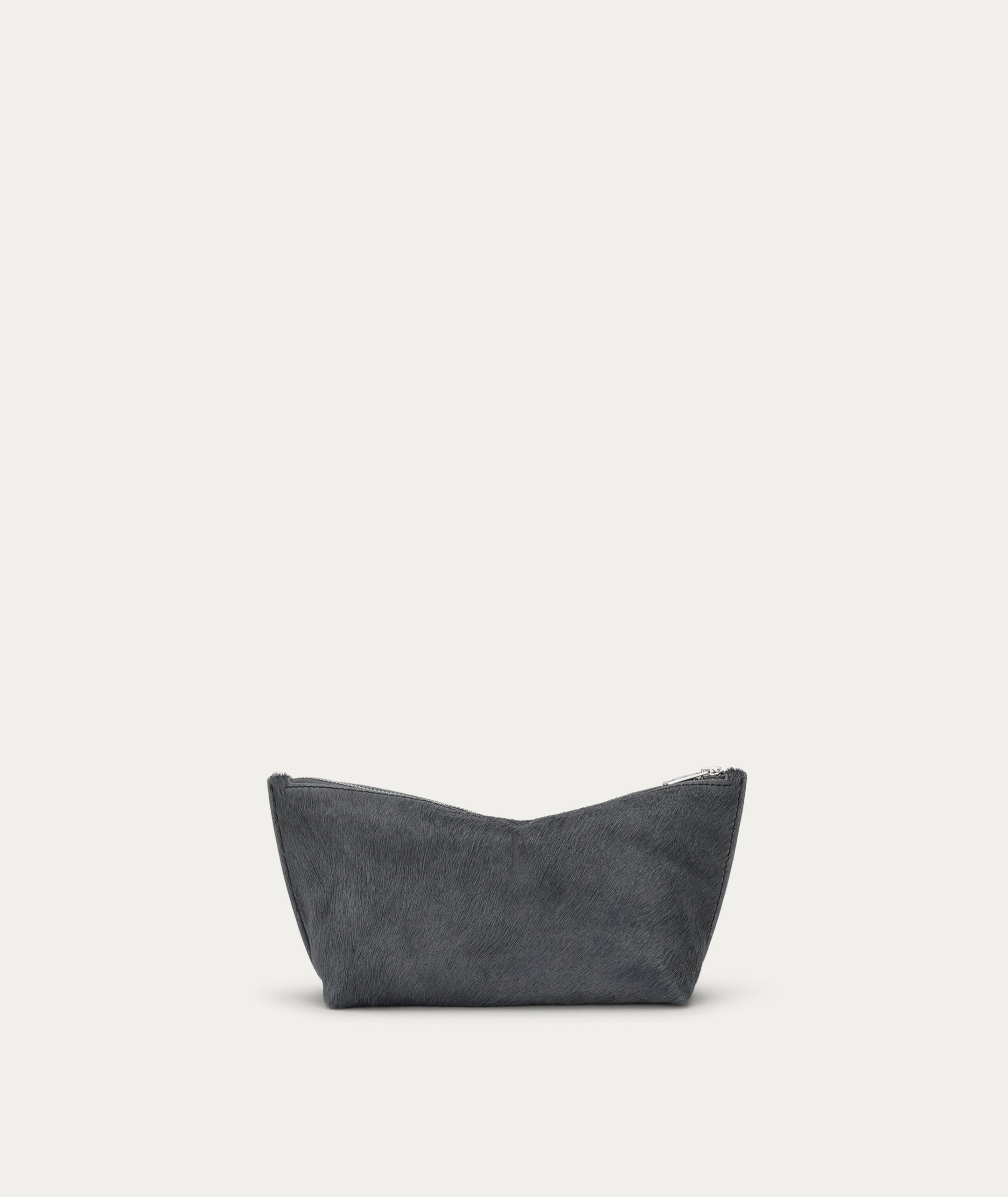 Medium Poucher - Petrol Calf Hair