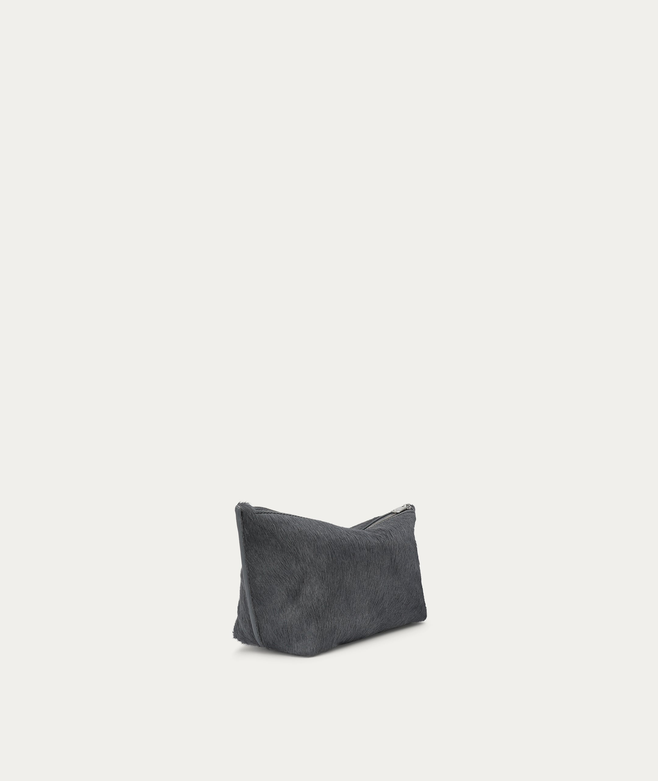 Medium Poucher - Petrol Calf Hair