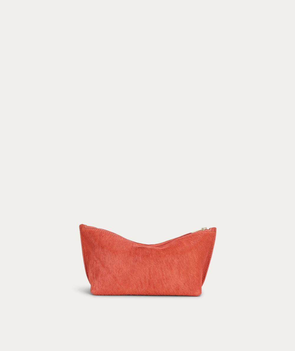 Medium Poucher - Watermelon Calf Hair