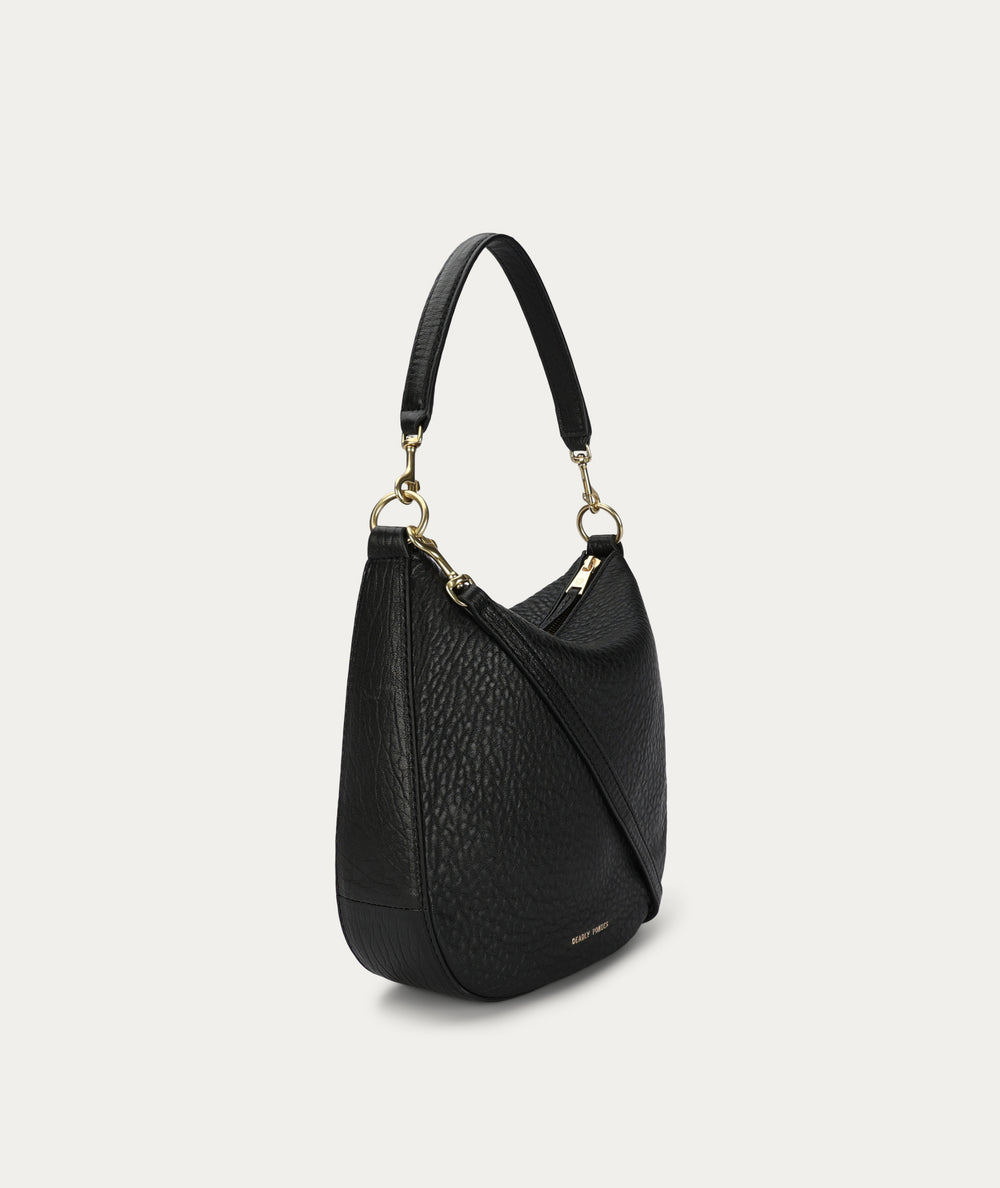 Medium Sling Bag - Black Bulle/Brass