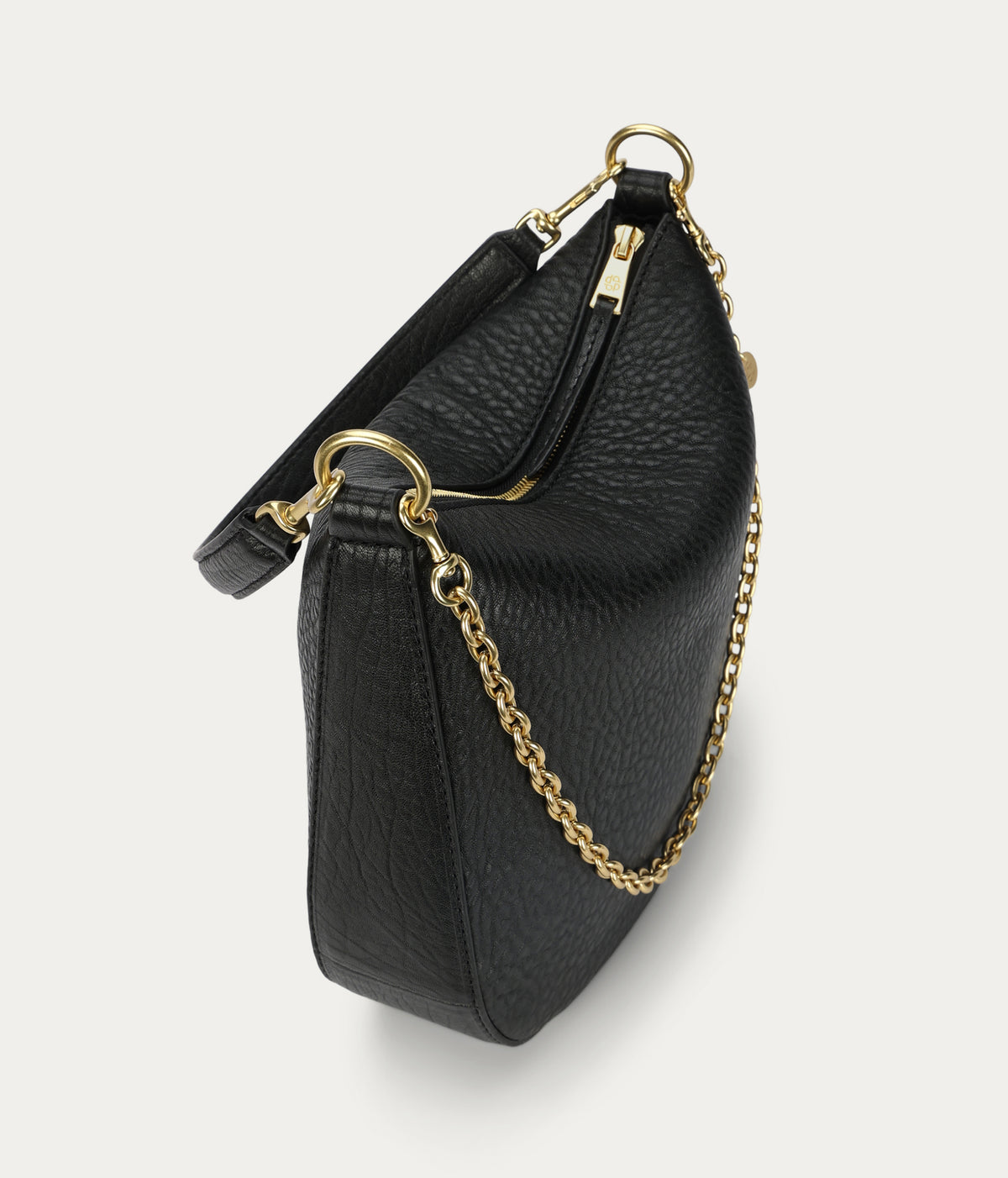 Medium Sling Bag - Black Bulle/Brass