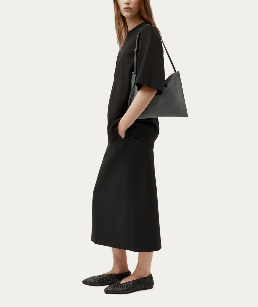 Mini Chopalopagus Bag - Petrol Calf Hair