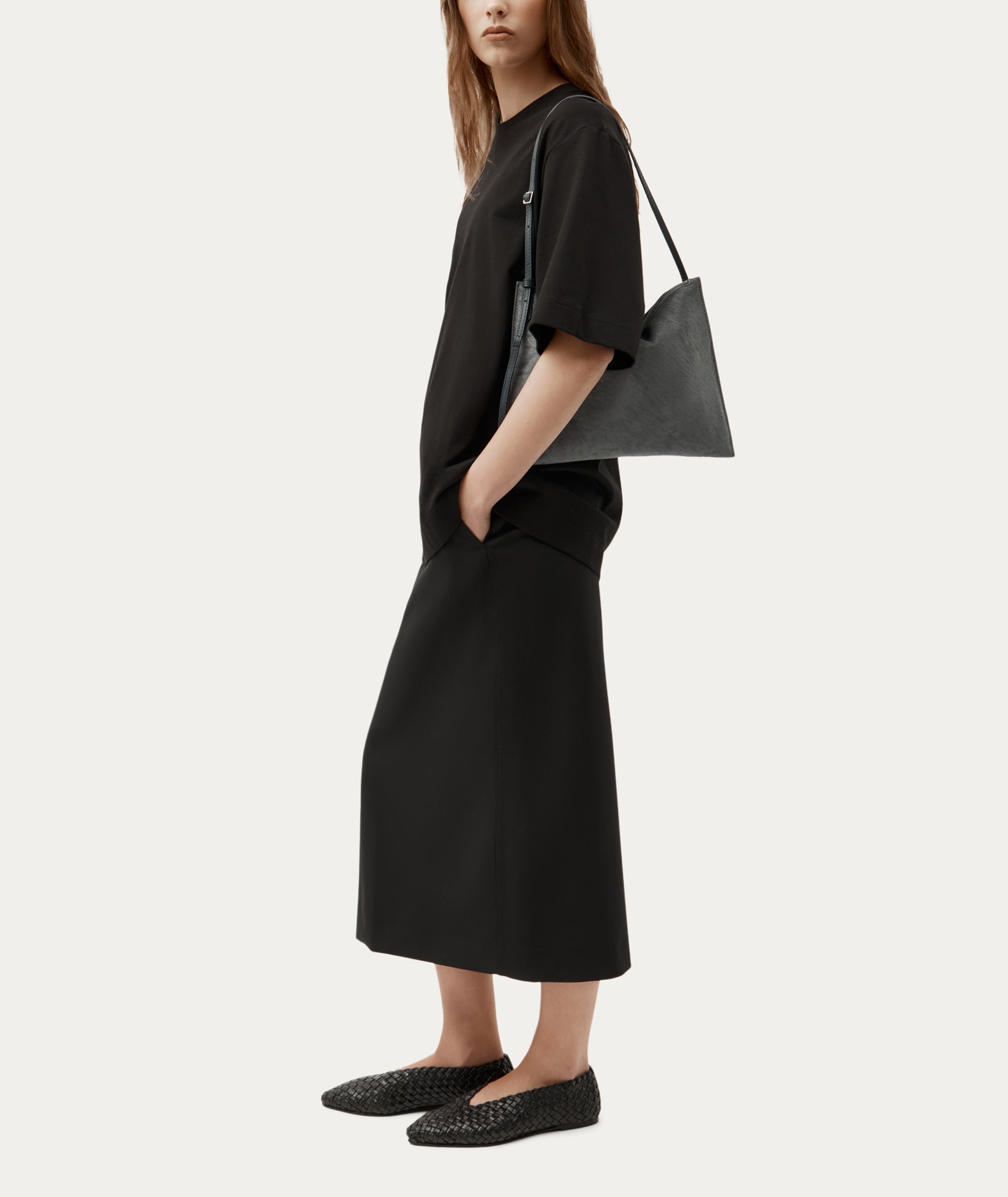Mini Chopalopagus Bag - Petrol Calf Hair