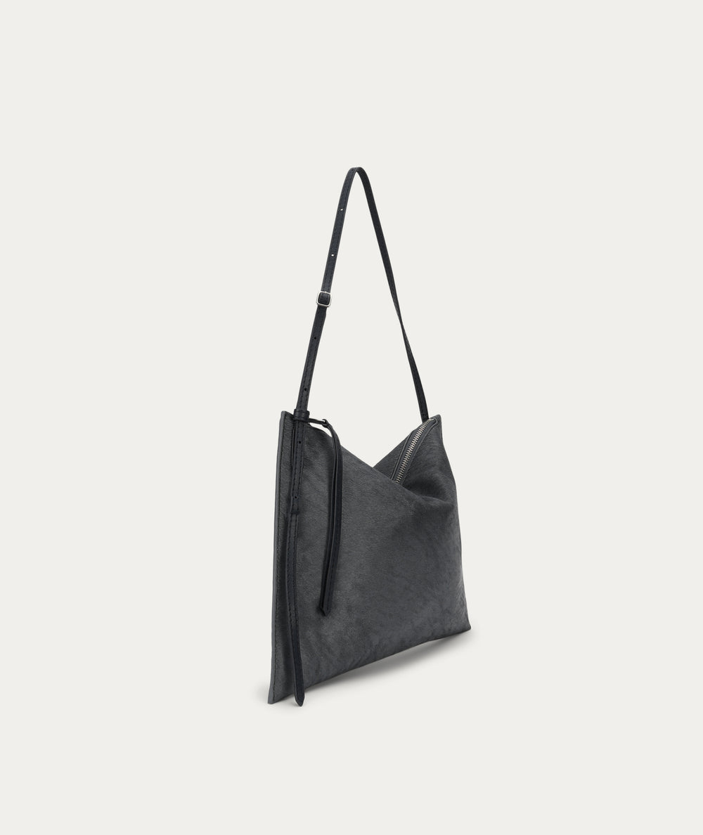 Mini Chopalopagus Bag - Petrol Calf Hair