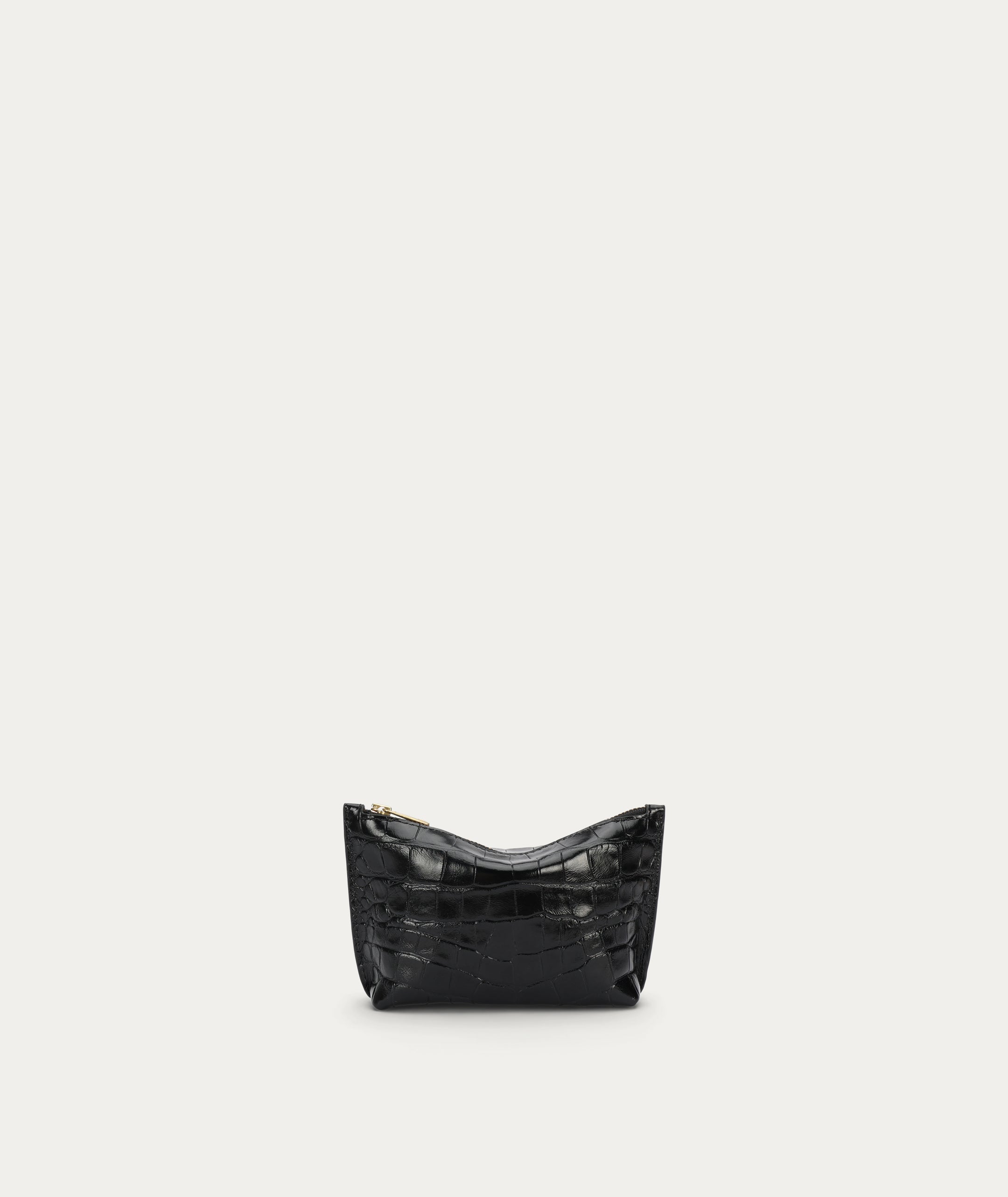 Mini Poucher - Black Croc