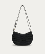 Mini Sling Bag - Black Raffia/Black
