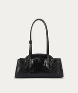Mini Vault Tote - Black Croc