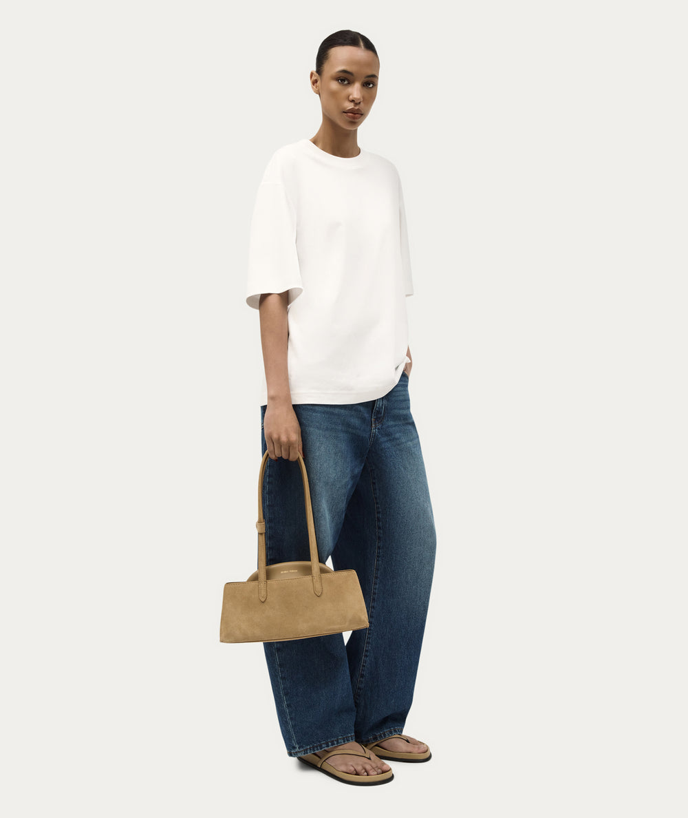 Mini Vault Tote - Oat Suede