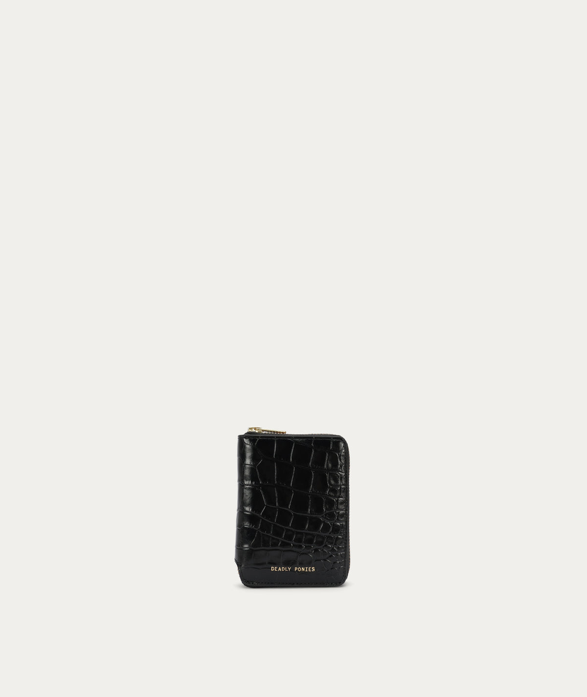 Mini Wallet - Black Croc