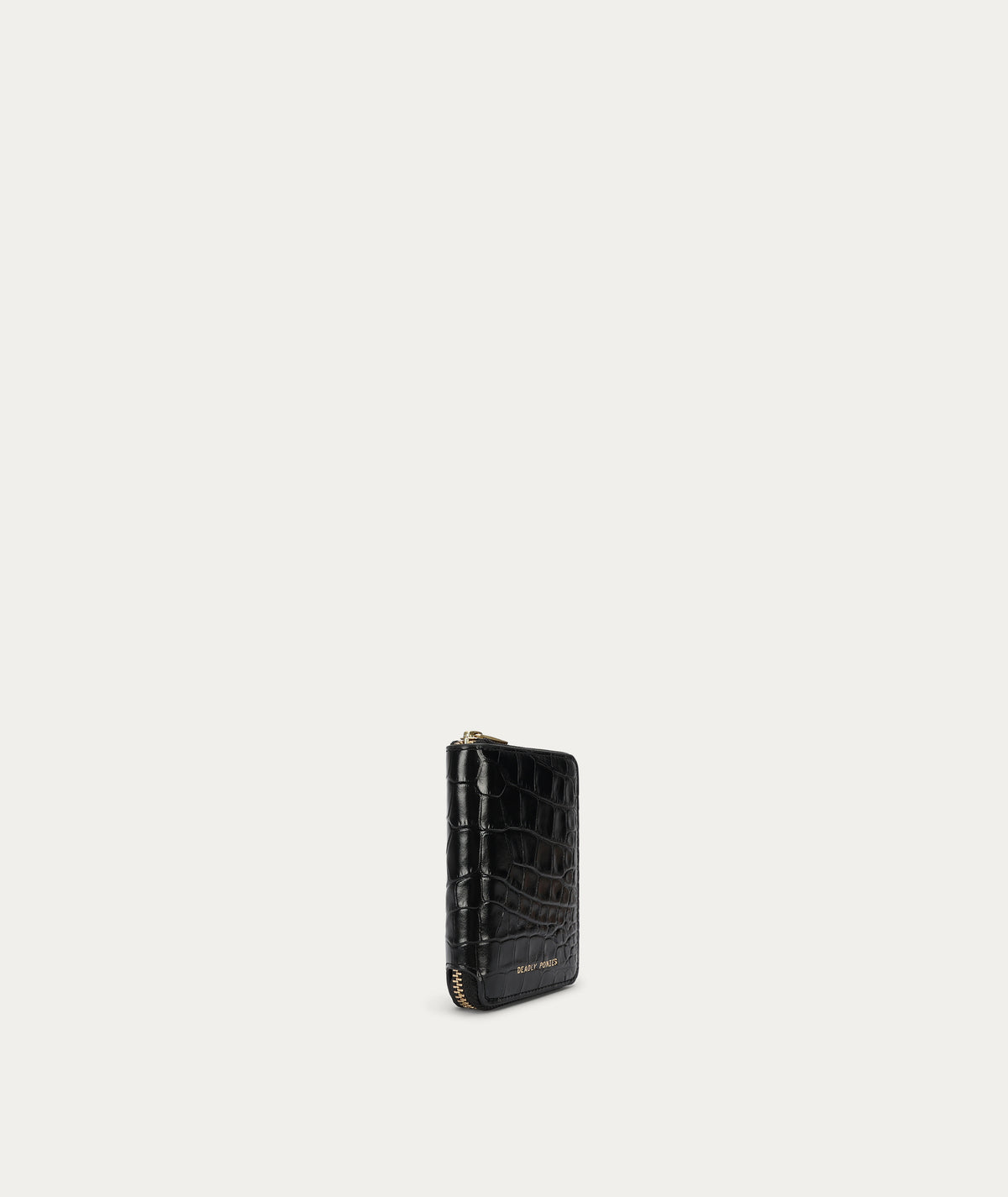 Mini Wallet - Black Croc