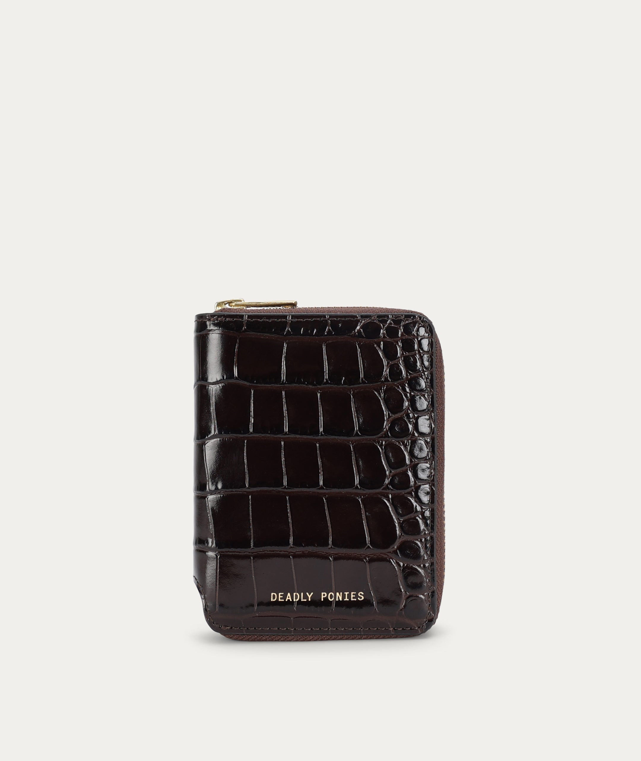 Mini Wallet - Espresso Croc