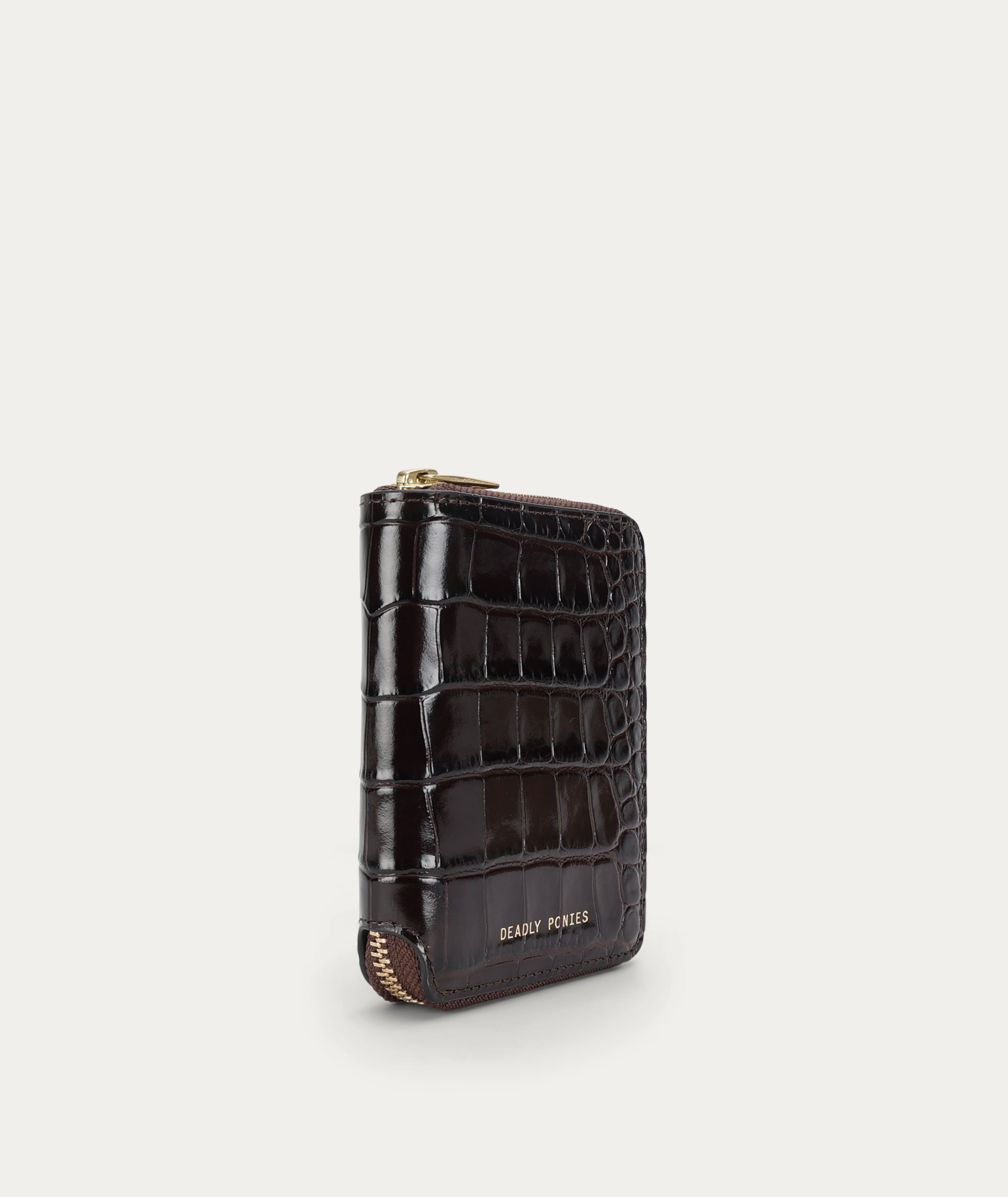 Mini Wallet - Espresso Croc