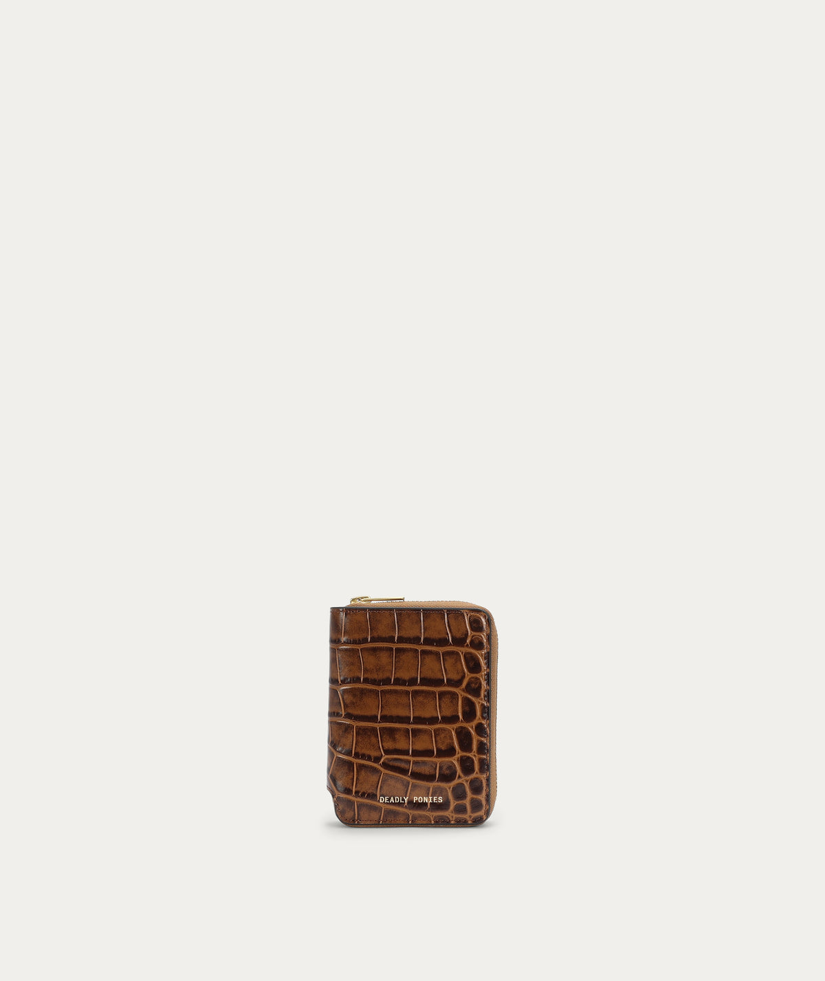Mini Wallet - Toffee Croc