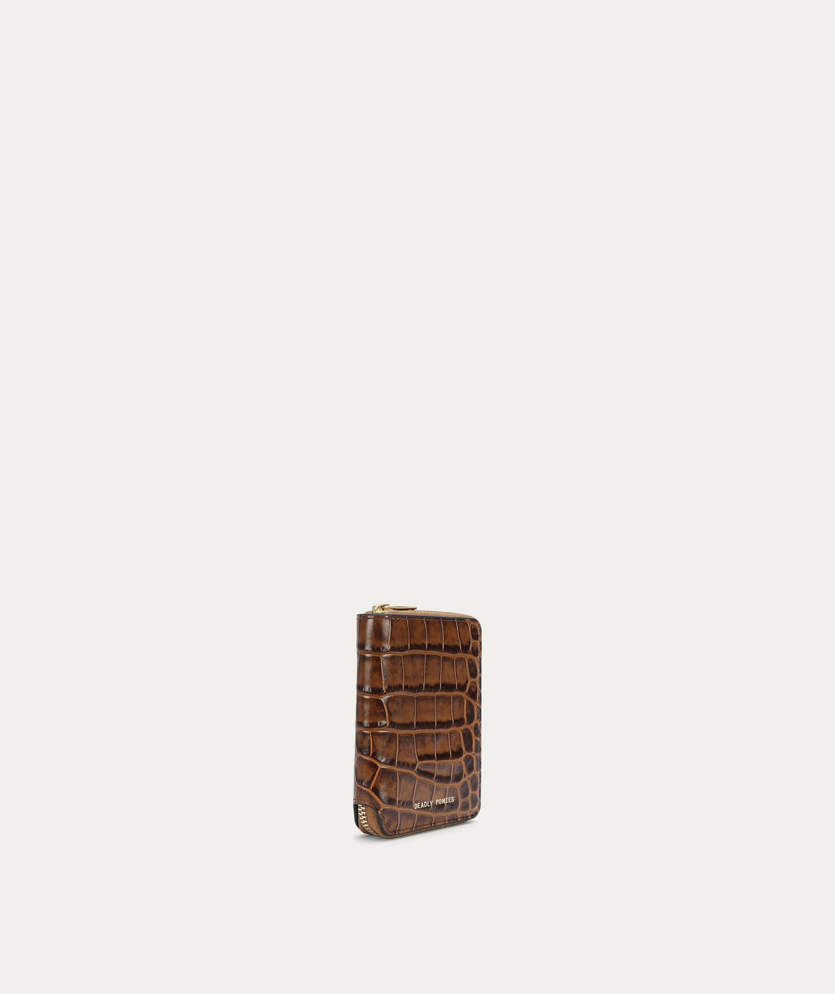 Mini Wallet - Toffee Croc