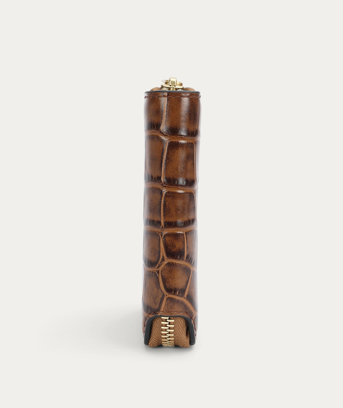 Mini Wallet - Toffee Croc