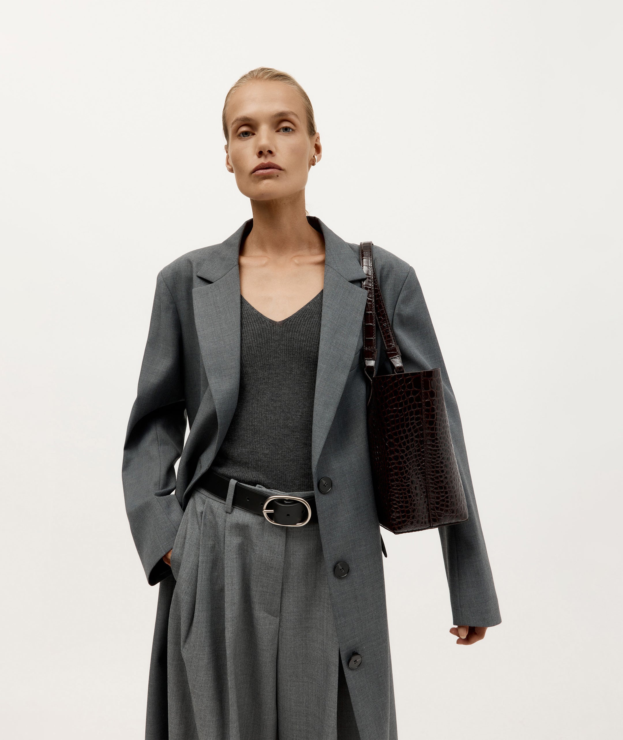 Mr Bandit Tote - Espresso Croc