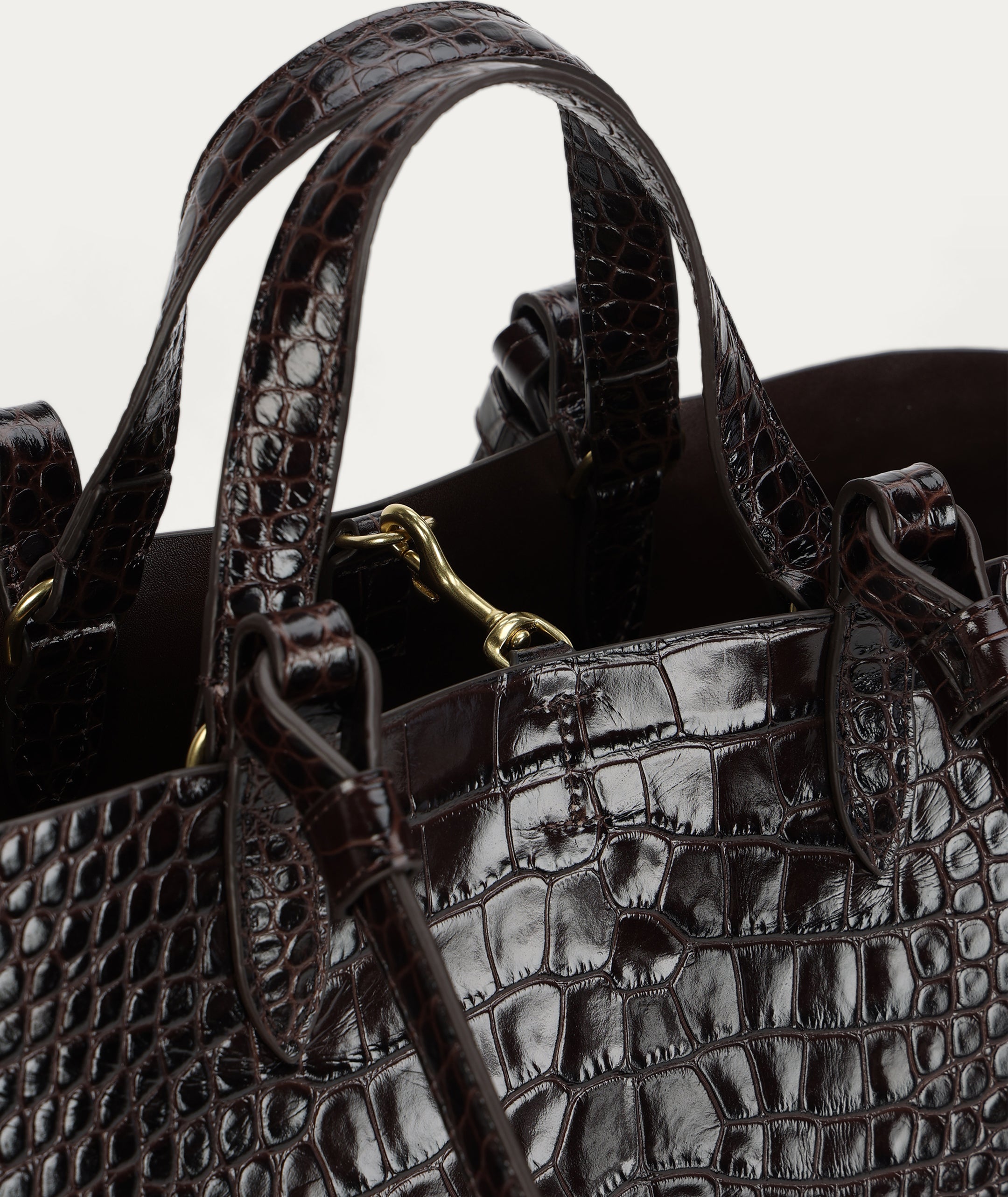 Mr Bandit Tote - Espresso Croc