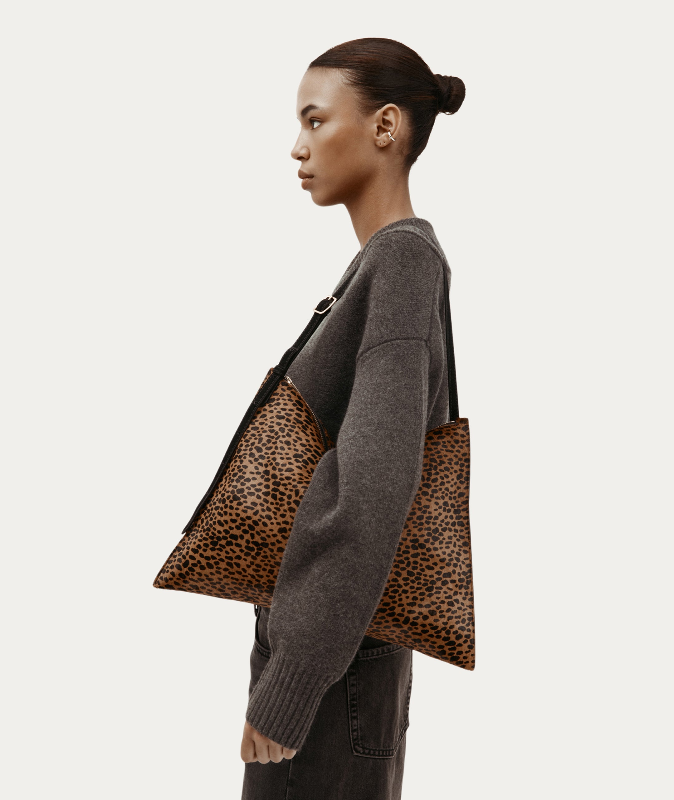 Chopalopagus Bag - Cheetah Calf Hair
