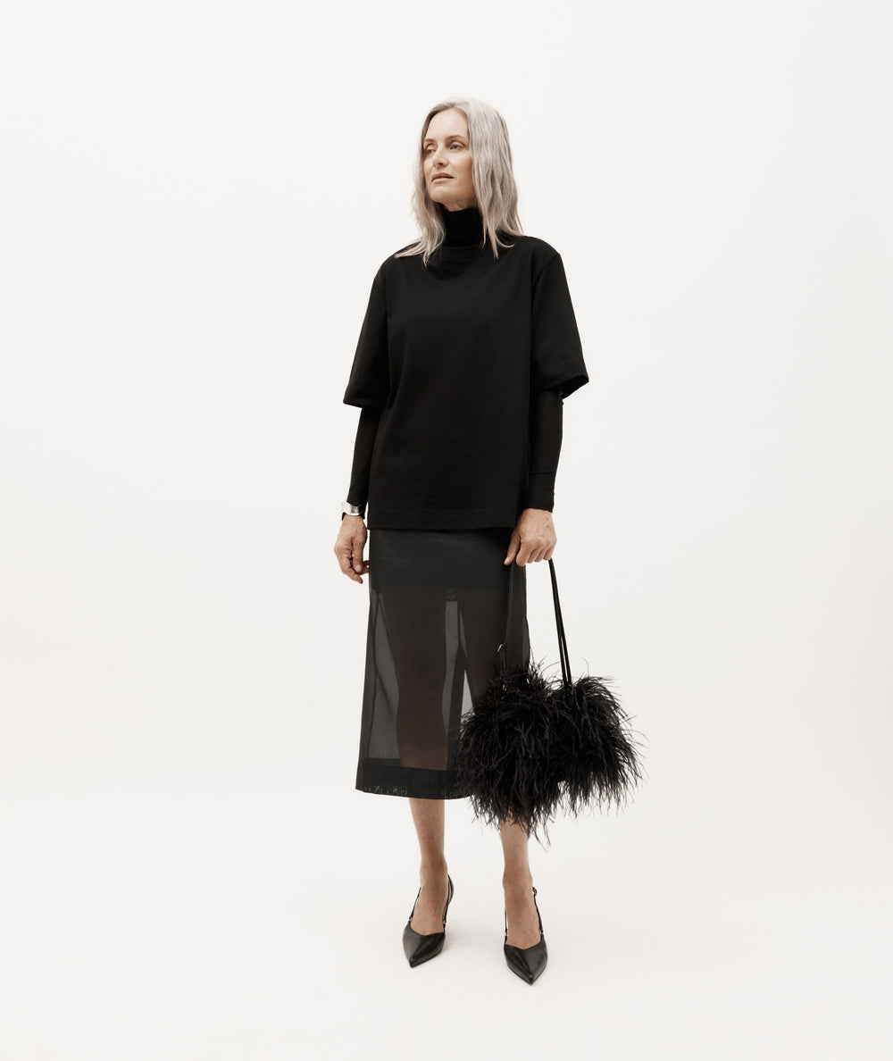 Mr Cinch Mini - Black Ostrich Feather