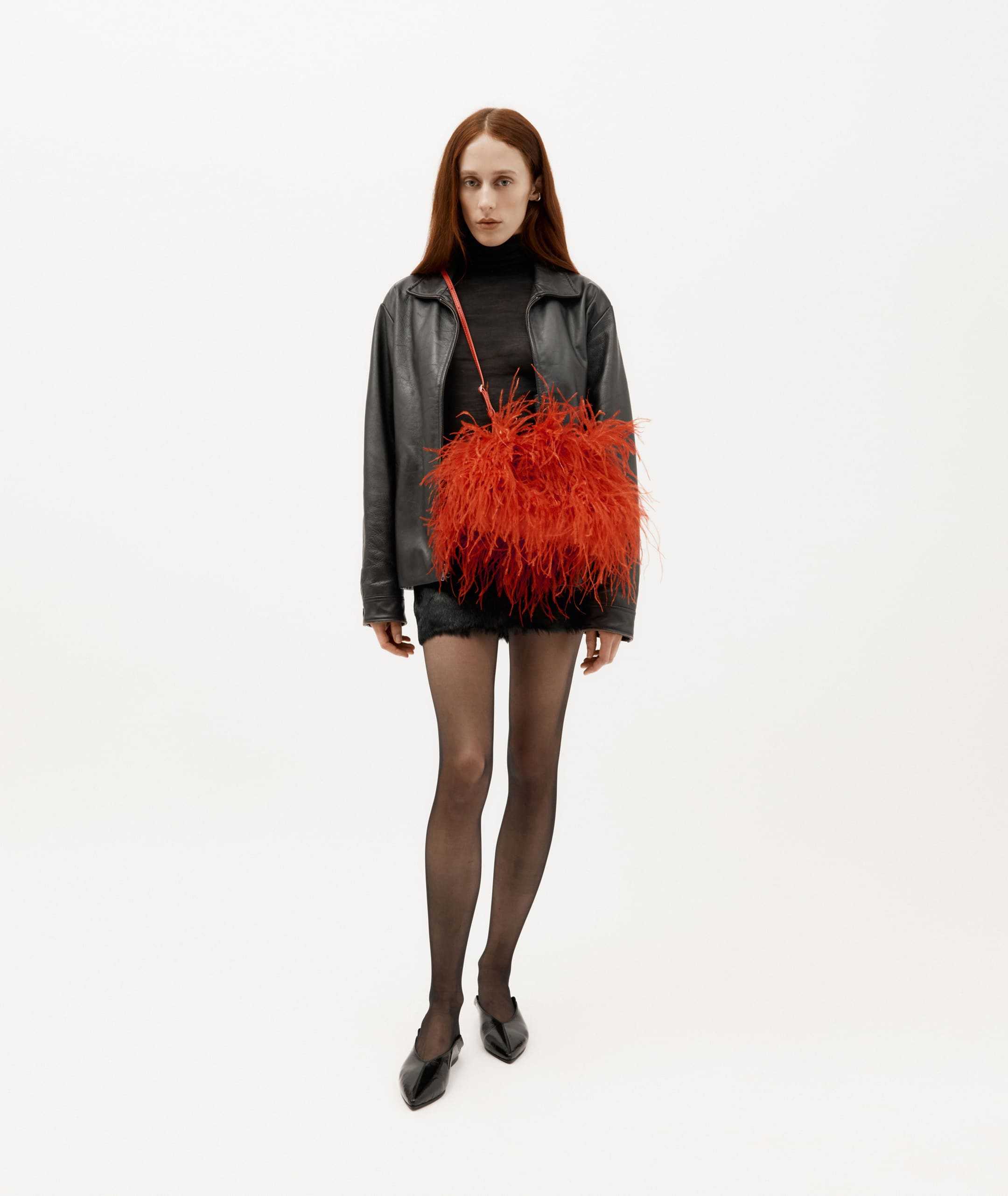 Mr Cinch Mini - Tamarillo Ostrich Feather