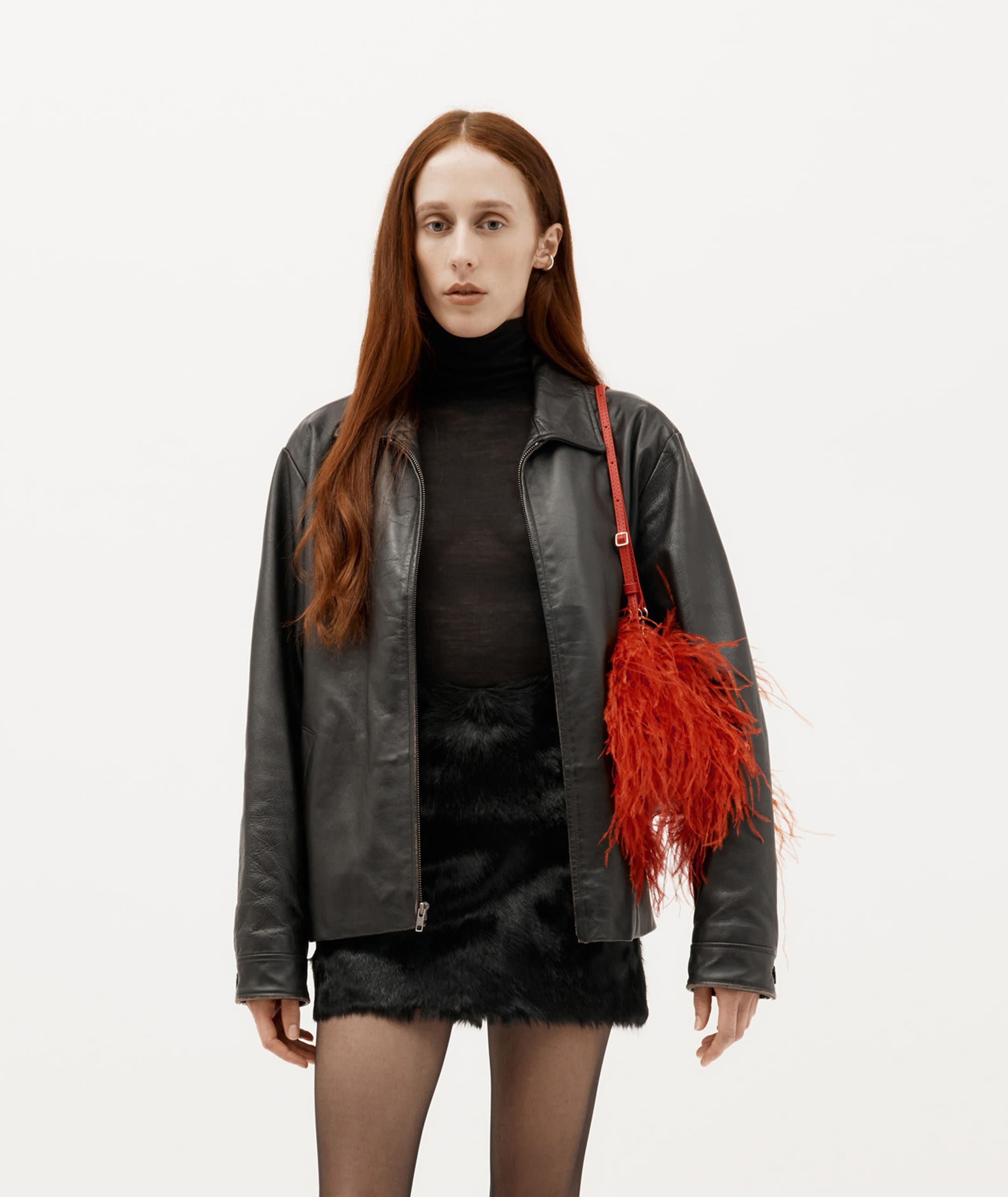 Mr Cinch Mini - Tamarillo Ostrich Feather