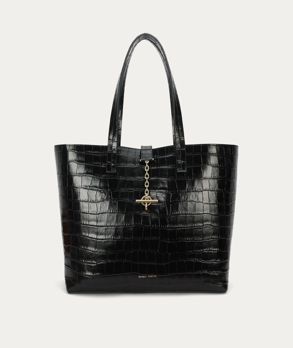 Mr Porter Tote - Black Croc
