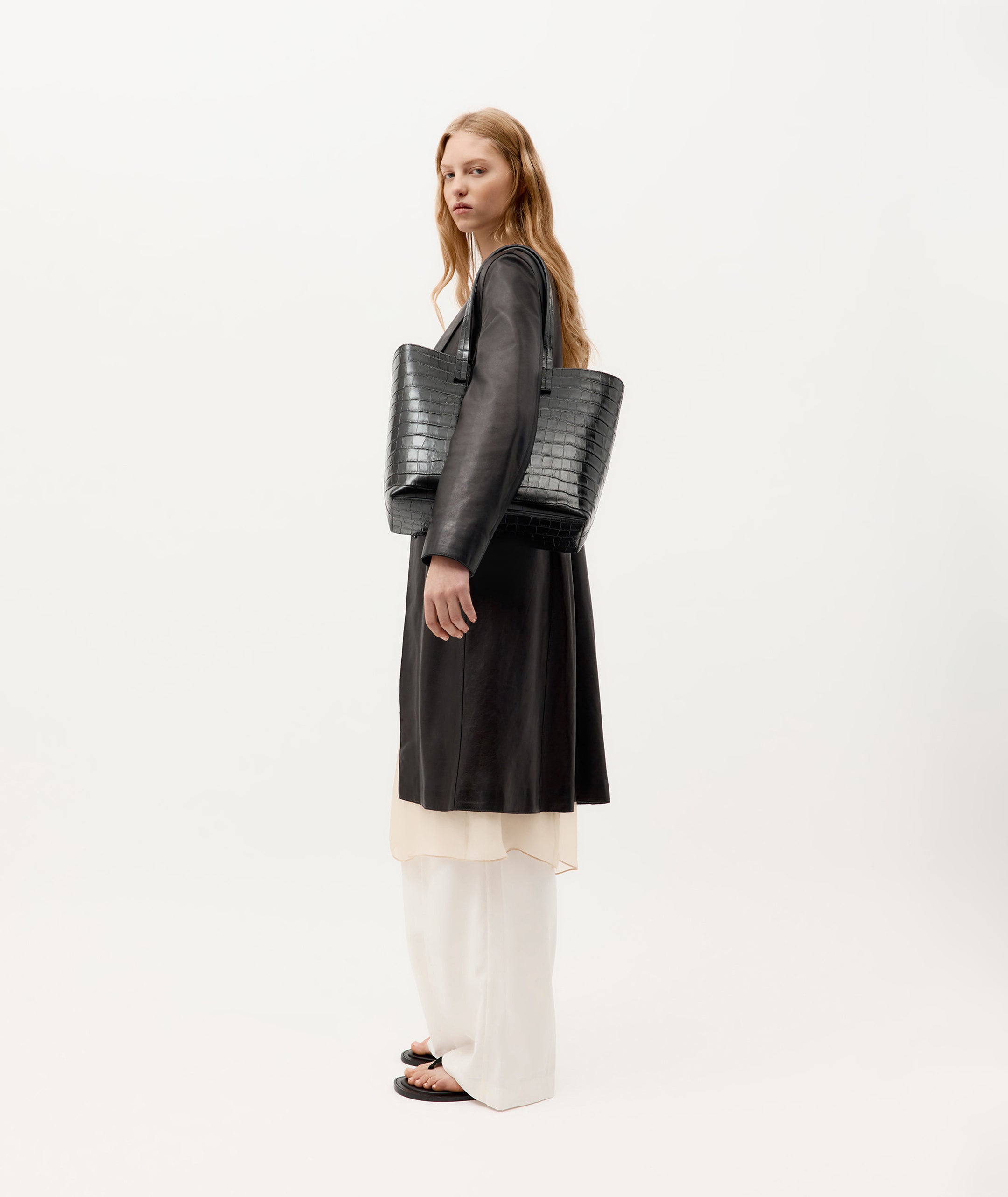 Mr Porter Tote - Black Croc
