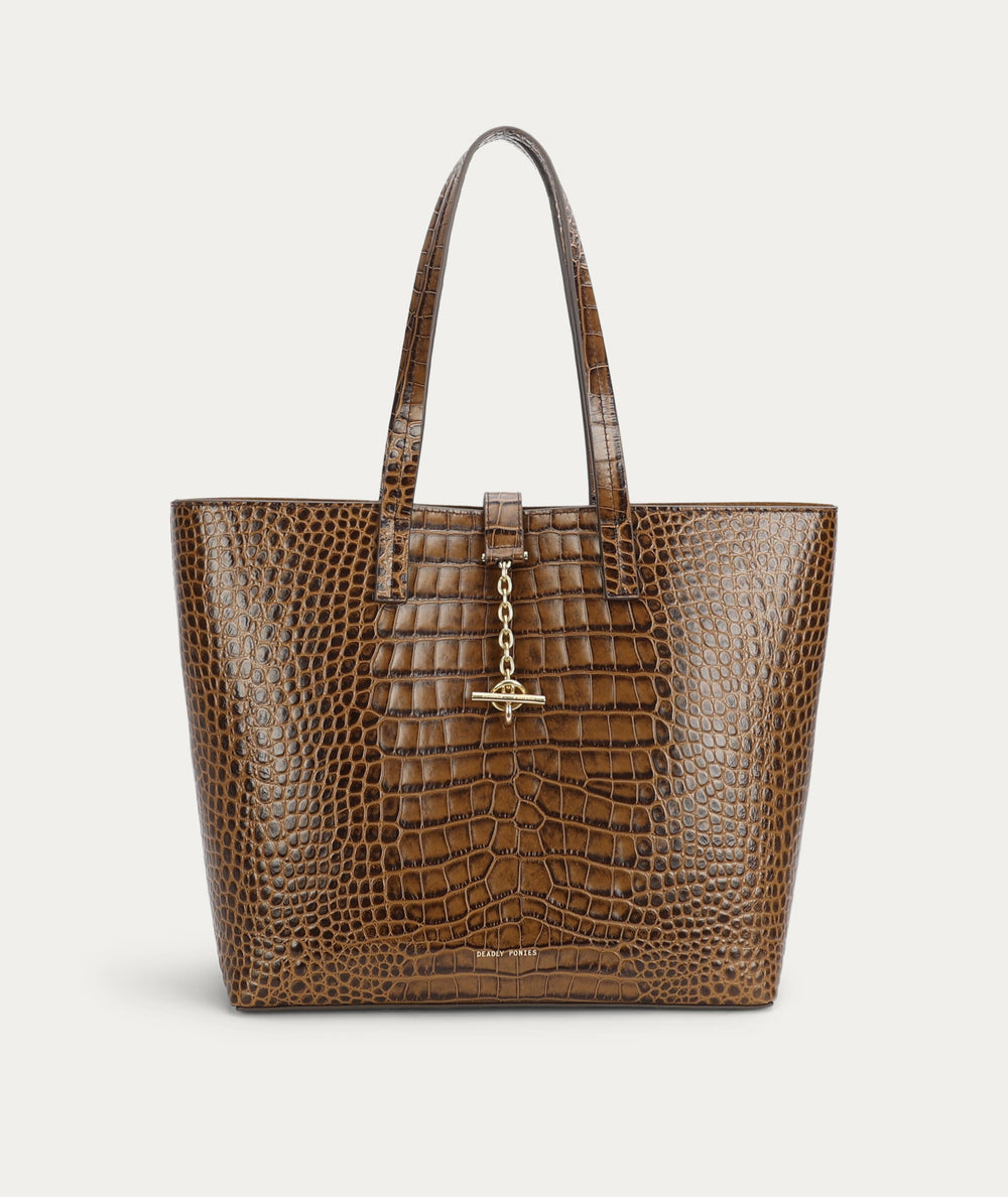 Mr Porter Tote - Toffee Croc