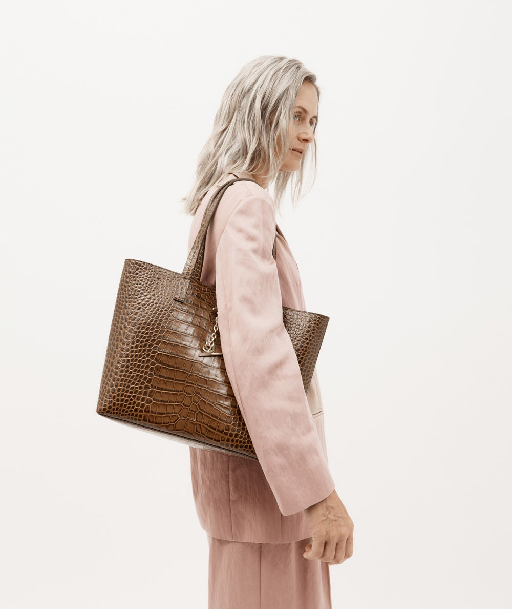 Mr Porter Tote - Toffee Croc