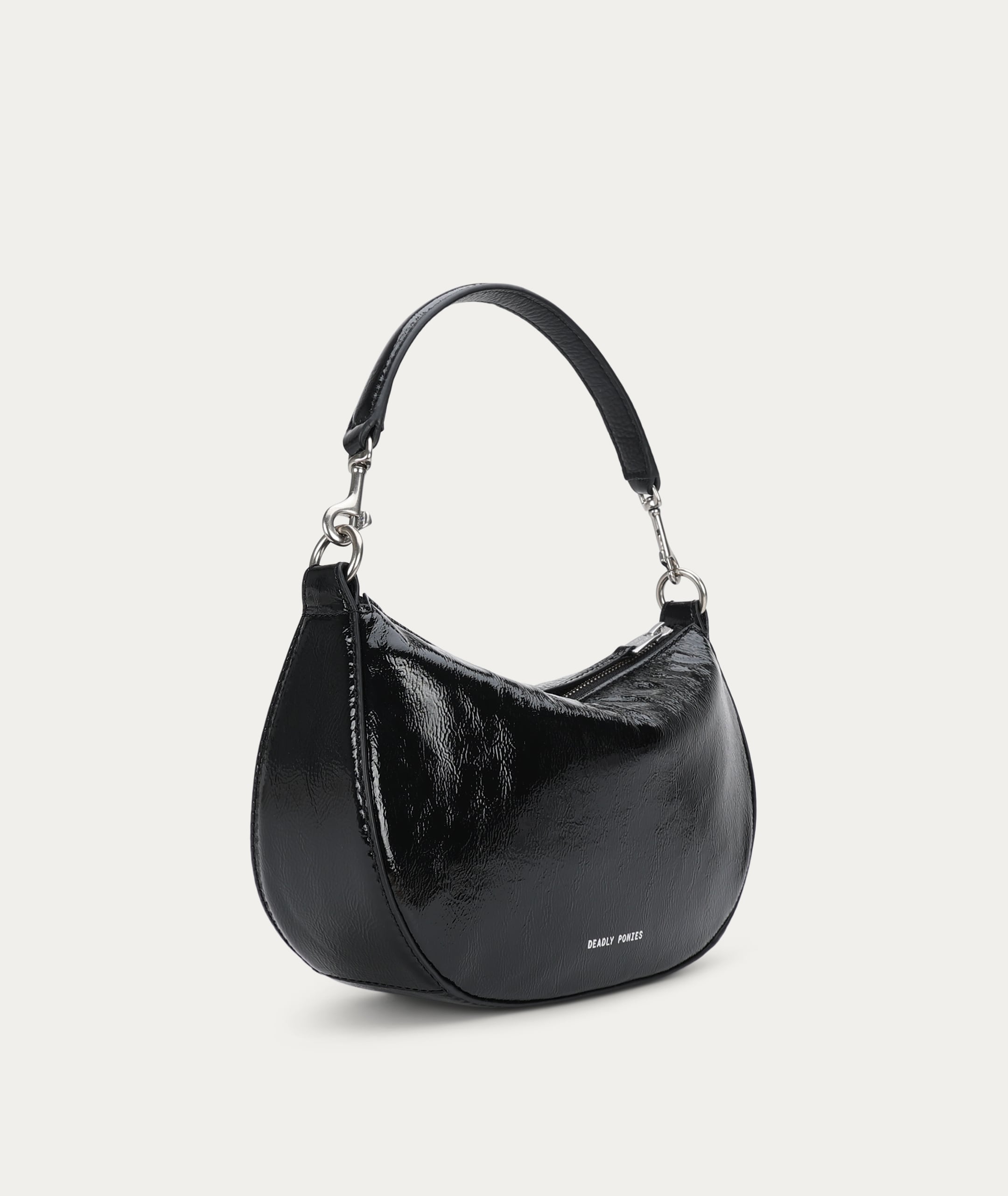 Mr Sling Micro - Black Patent/Silver