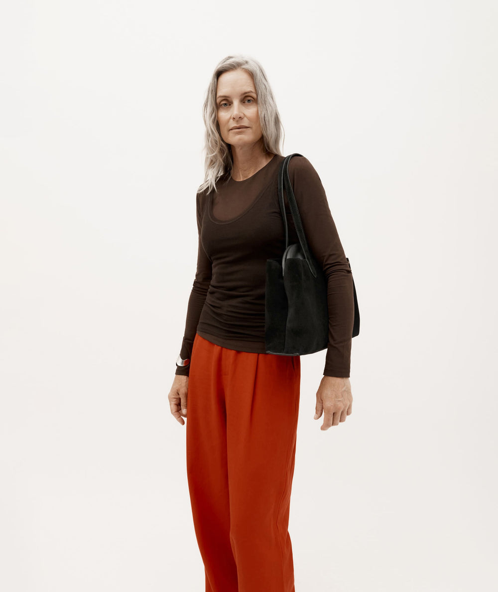 Mr Vault Tote - Black Suede