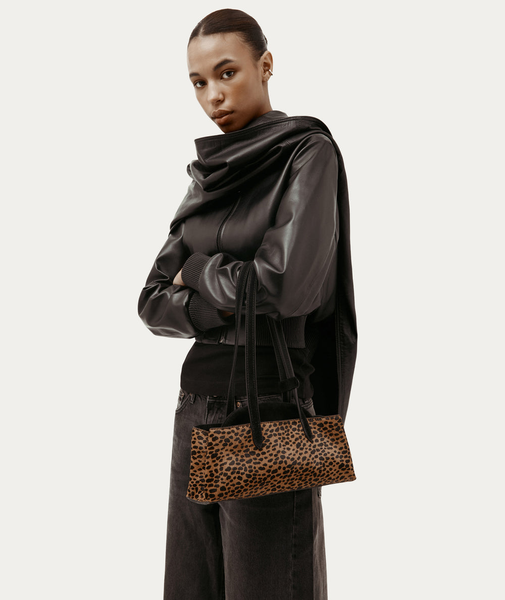 Mini Vault Tote - Cheetah Calf Hair
