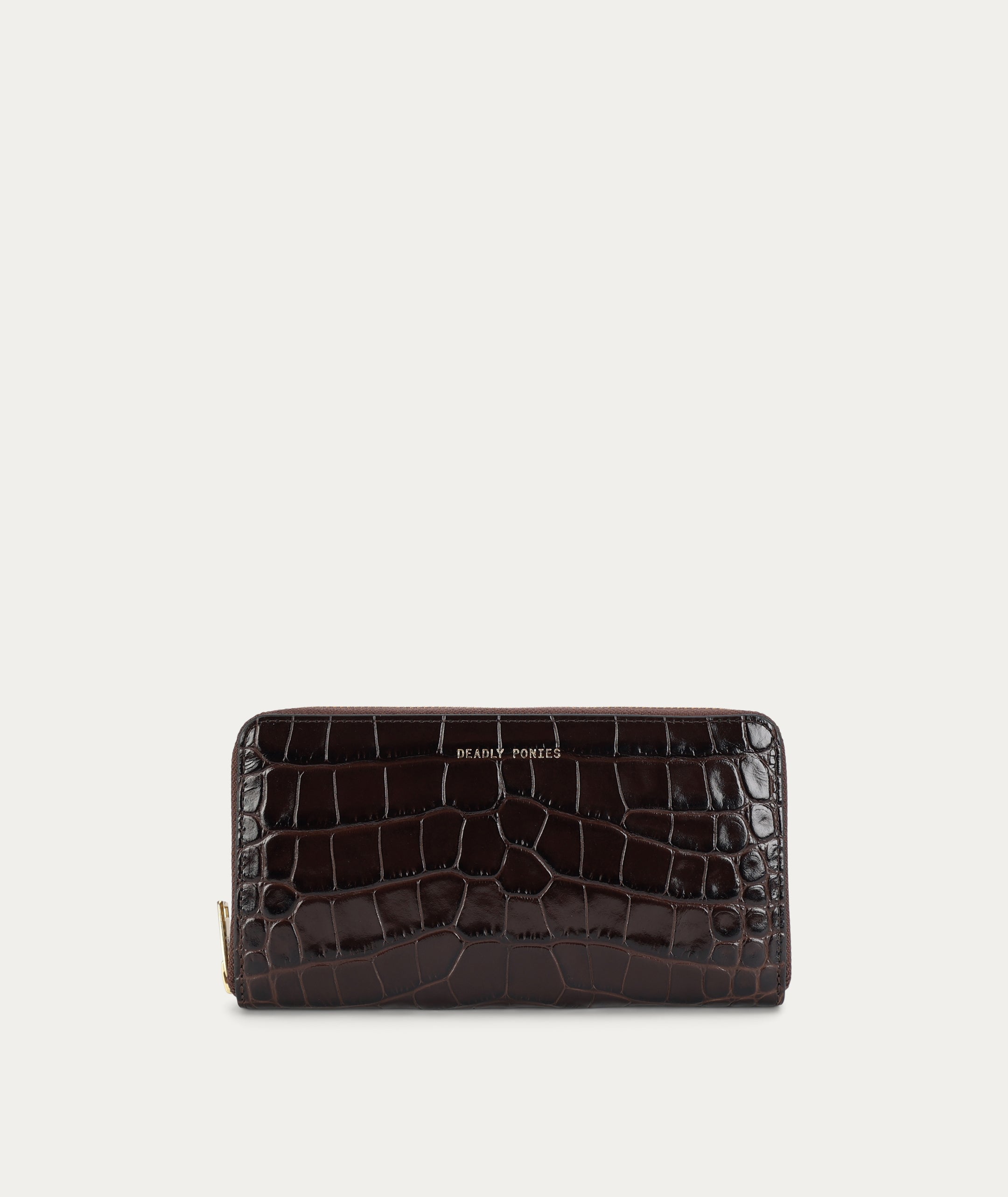 Maxi Wallet - Espresso Croc