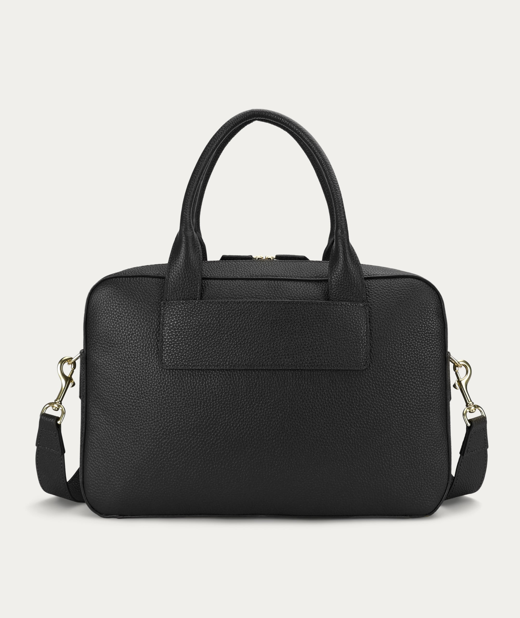 Zorro Briefcase - Black/Brass