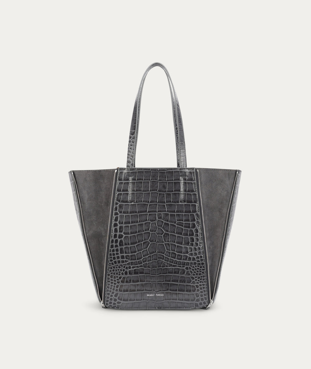 Mr Scurry Tote Midi - Flint Croc