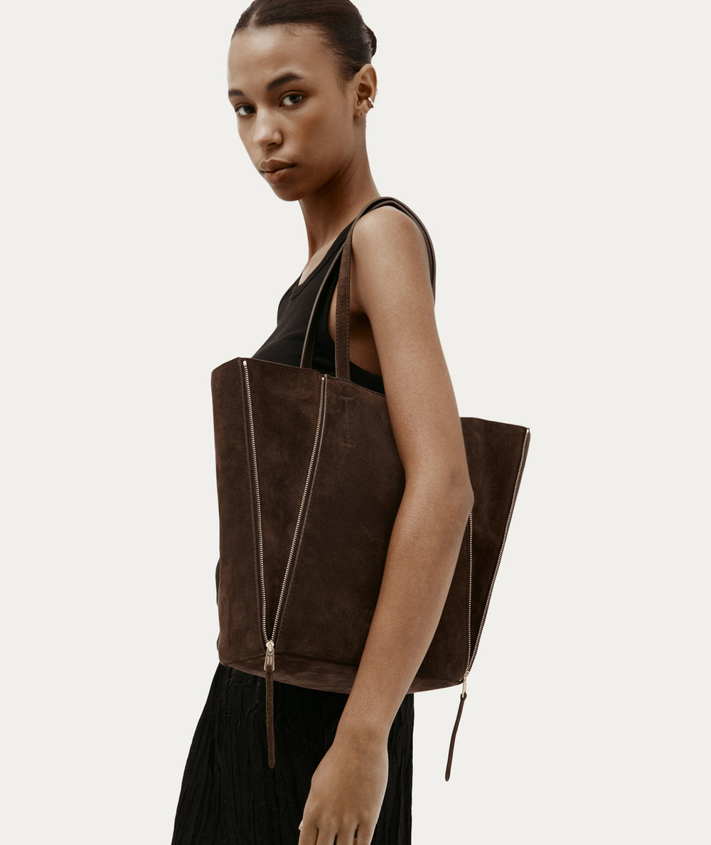 Mr Scurry Tote Midi - Java Suede