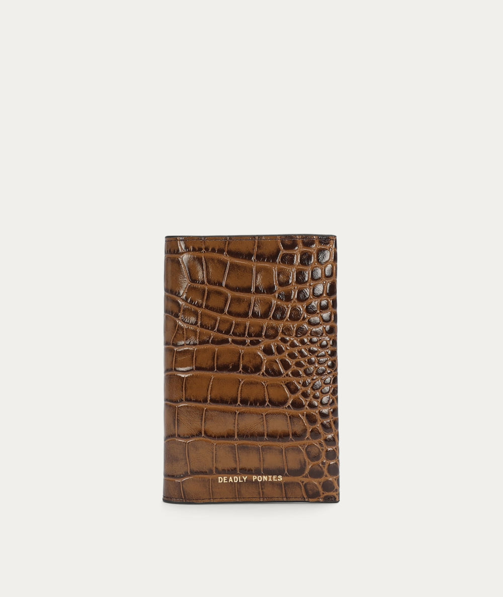 Passport Holder - Toffee Croc