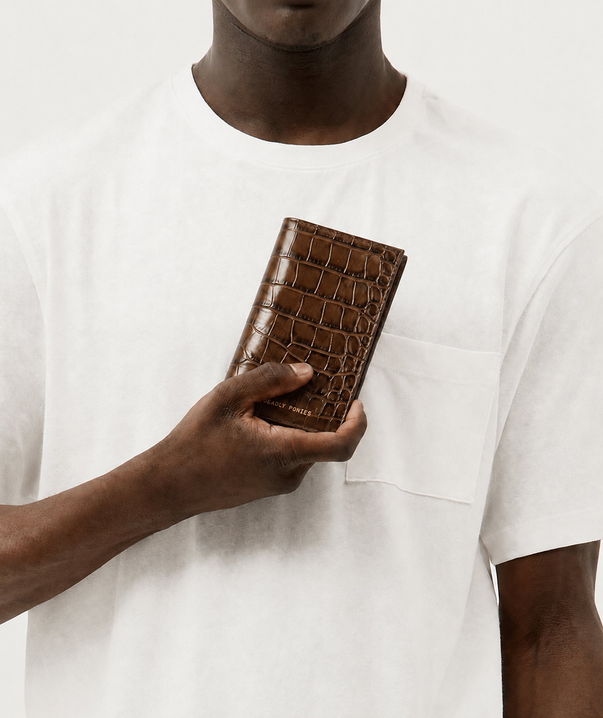 Passport Wallet - Toffee Croc