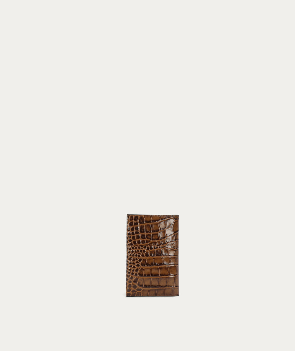 Passport Holder - Toffee Croc