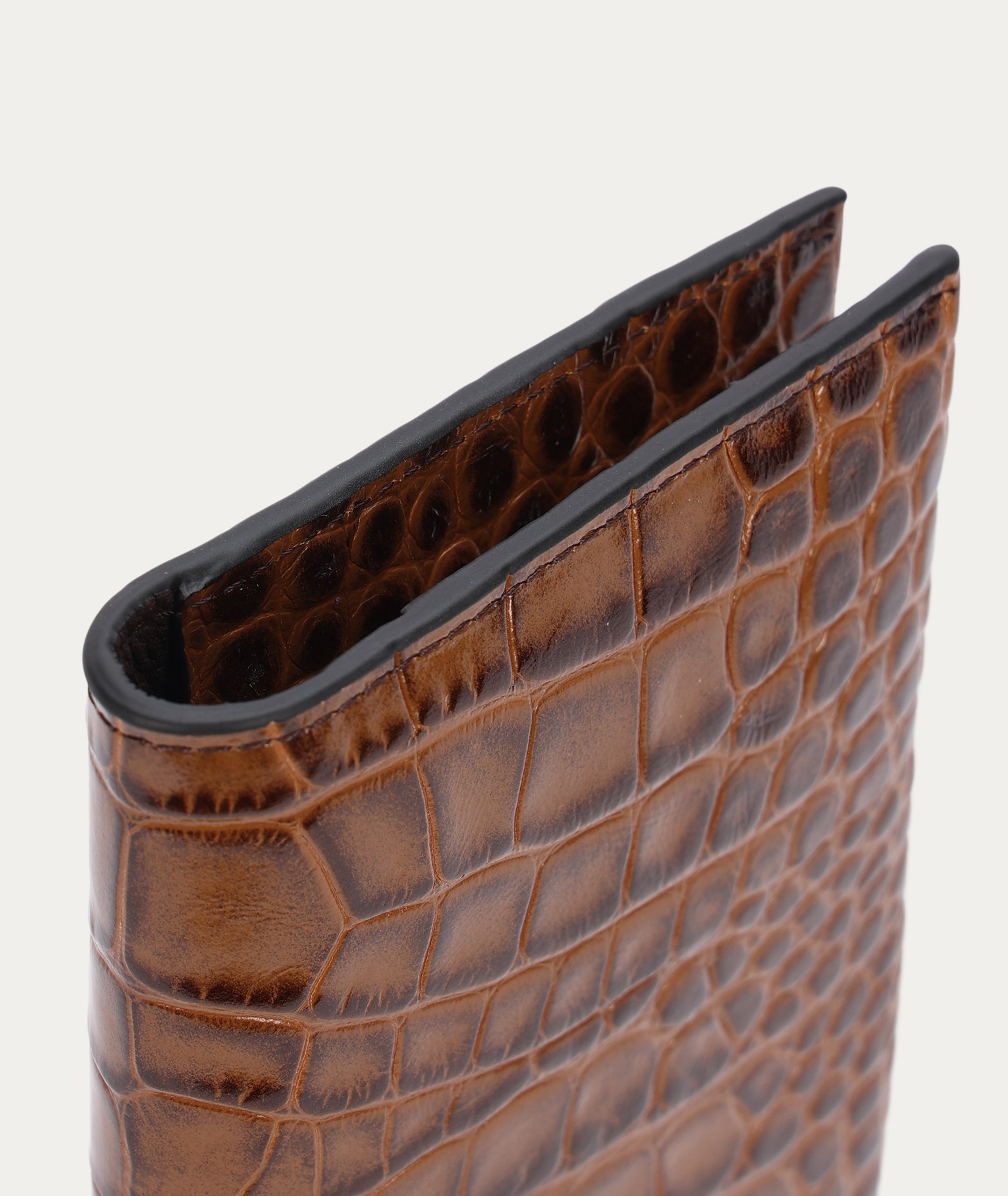 Passport Holder - Toffee Croc