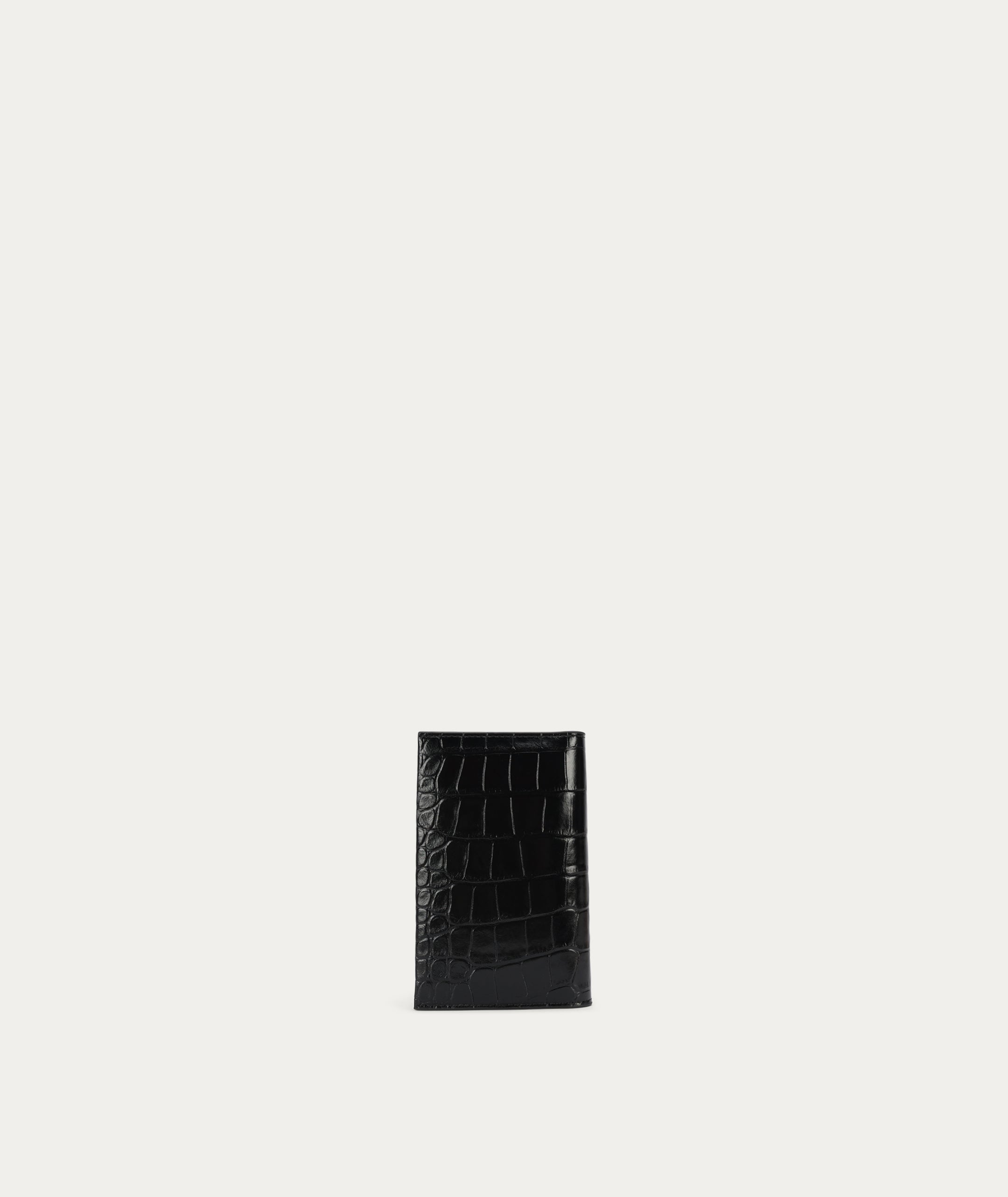 Passport Wallet - Black Croc